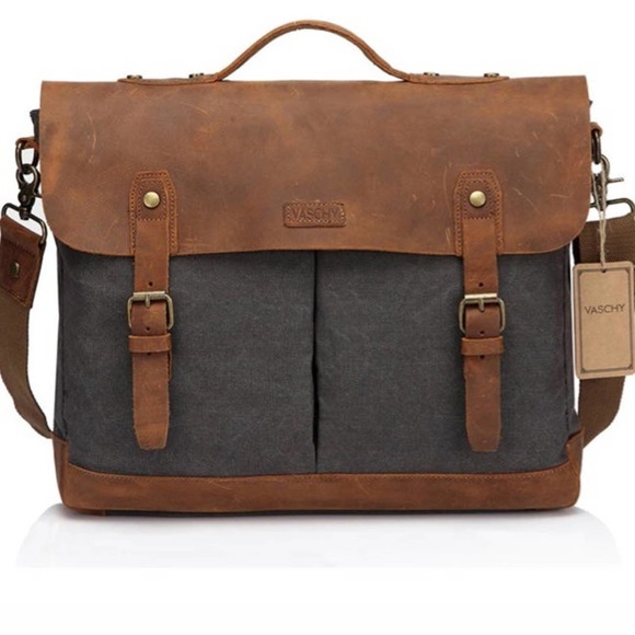 Vaschy Other - Vaschy Cowhide Leather Messenger Satchel